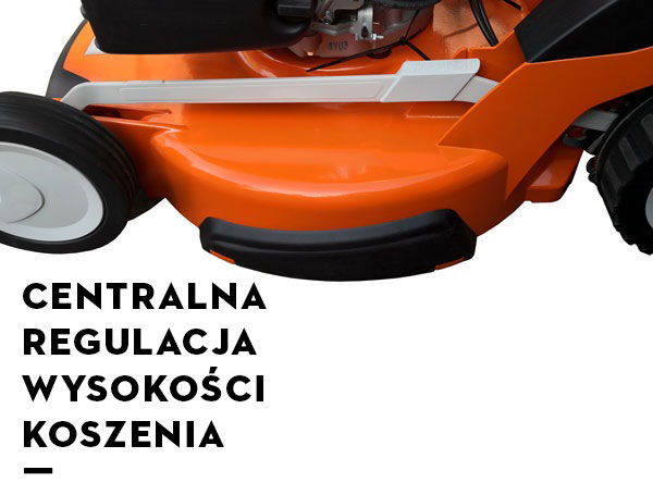 Centralna regulacja wysokości koszenia STIHL RM 655 V